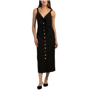 TOCCIN Steffie Double Tie Front Midi Dress
